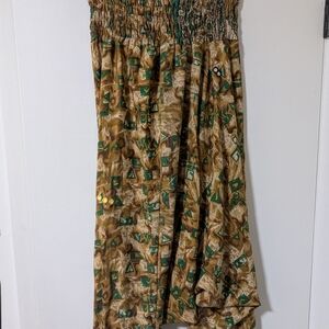 Stylish Green and Brown Patterned Pants